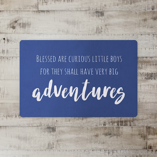18" x 27" Blessed Are Curious Little Boys Floor Mat